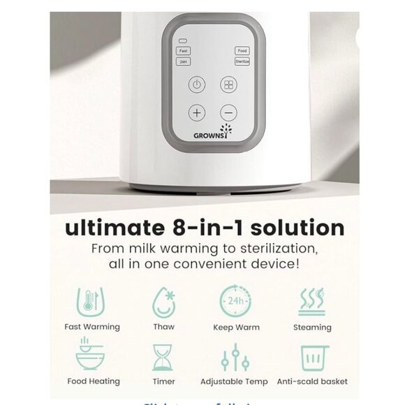 Grownsy Bottle Warmer With Food Jar Function - Picture 3 of 10